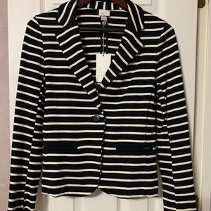 Stripped Casual Blazer